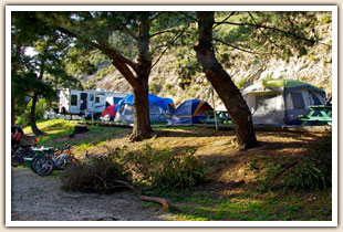 Camping at the Avila Hot Springs