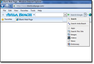 Toolbar seach powered by Google