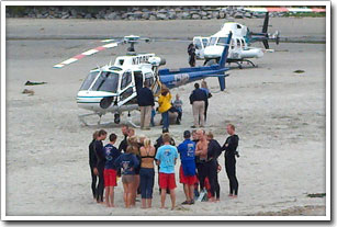 Jr Lifeguards learning water rescue