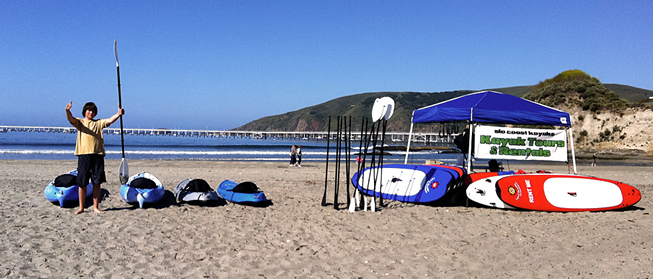 Kayak rentals on Avila Beach